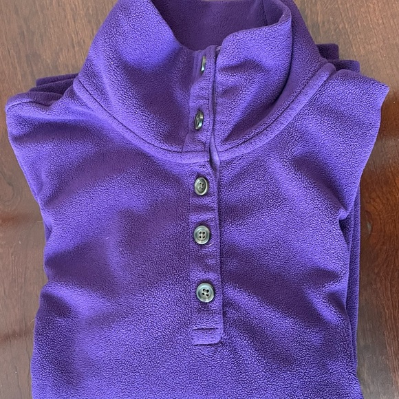 Lands' End Purple Fleece Top - Picture 4 of 4